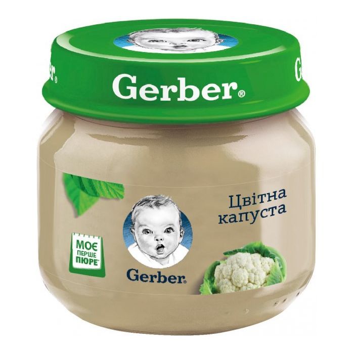 Детское пюре Gerber Цветная капуста из 6 месяцев 80 г (5900452078662)