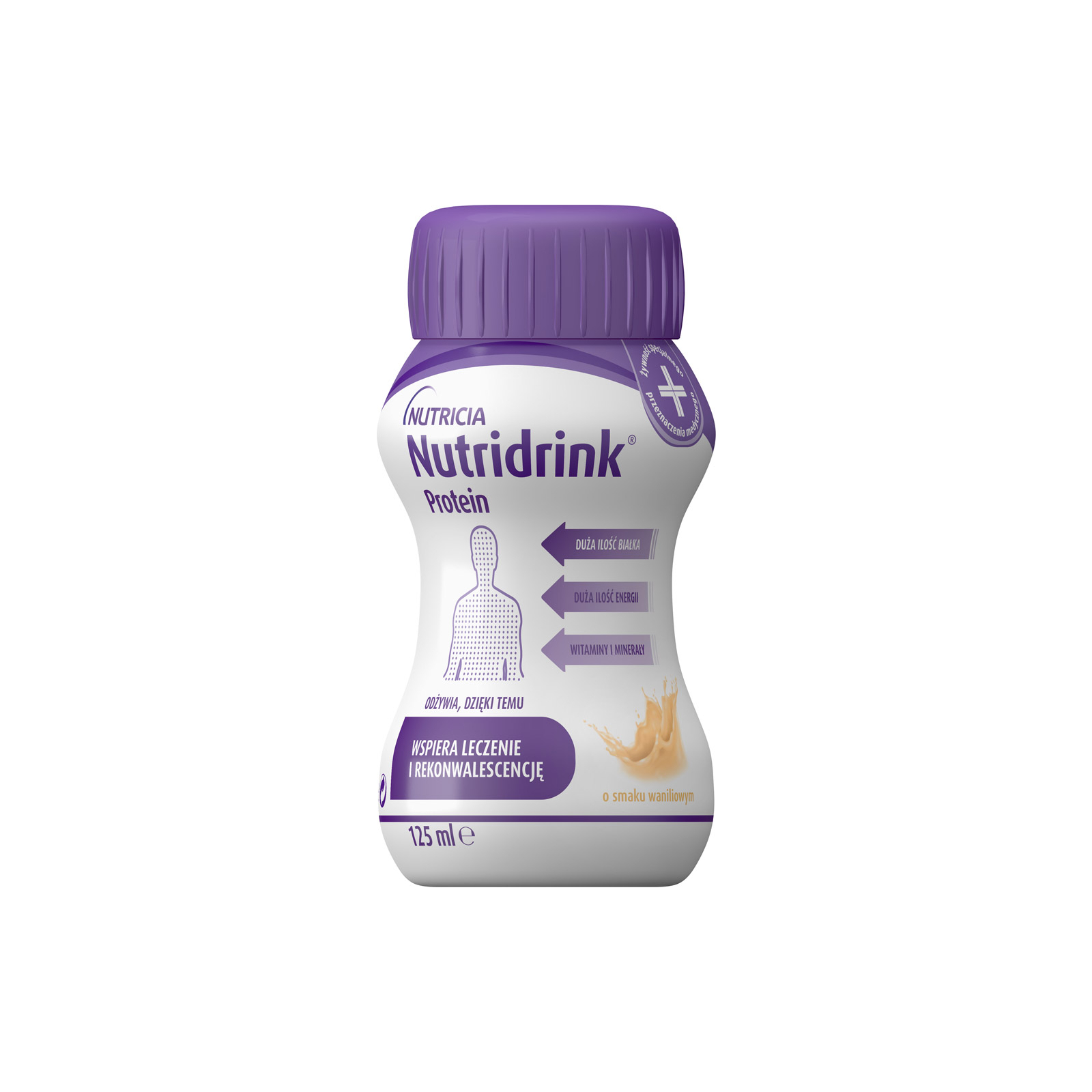 Детская смесь Nutricia Nutridrink Protein Vanilla со вкусом ванили с высоким содержанием белка и энергии 4 шт х 125 мл (8716900565403)