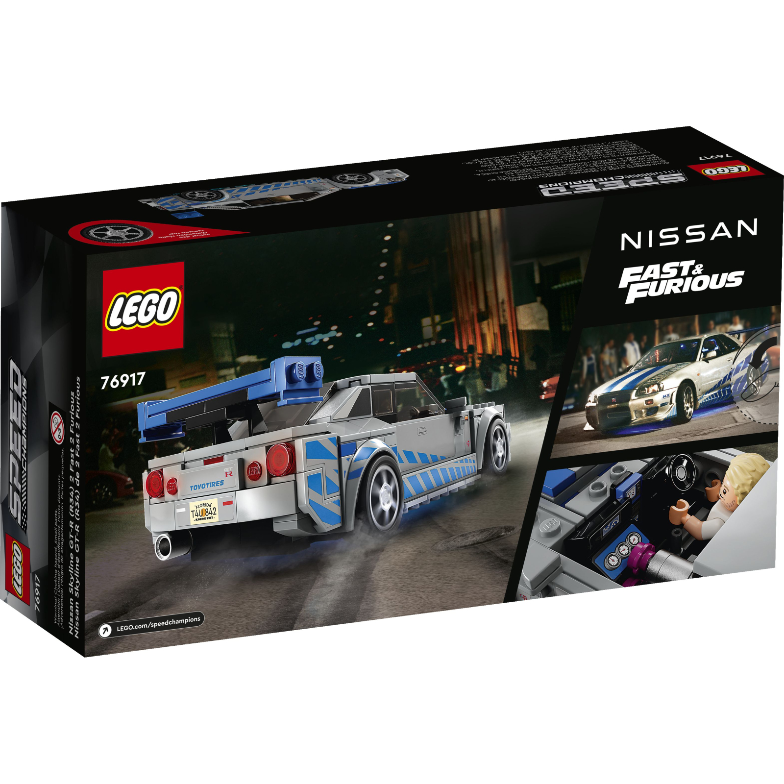 Конструктор LEGO Speed Champions «Двойной форсаж» Nissan Skyline GT-R (R34) 319 деталей (76917) изображение 7