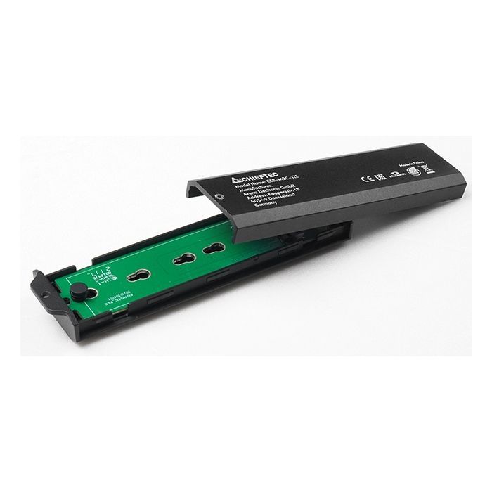 Карман внешний Chieftec M.2 PCIe NVMe/SATA SSD CEB-M2C-TLE USB 3.2 Gen2 Type-C Tool-Less Alum/Plastic (CEB-M2C-TLE) изображение 2