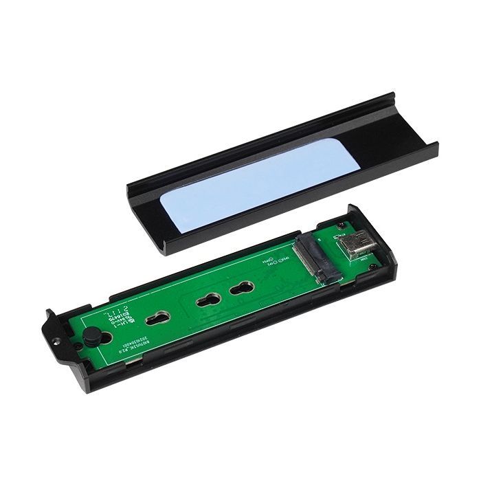Карман внешний Chieftec M.2 PCIe NVMe/SATA SSD CEB-M2C-TLE USB 3.2 Gen2 Type-C Tool-Less Alum/Plastic (CEB-M2C-TLE) изображение 3