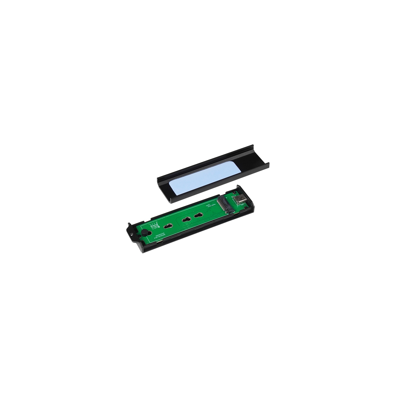 Кишеня зовнішня Chieftec M.2 PCIe NVMe/SATA SSD CEB-M2C-TLE USB 3.2 Gen2 Type-C Tool-Less Alum/Plastic (CEB-M2C-TLE) зображення 3
