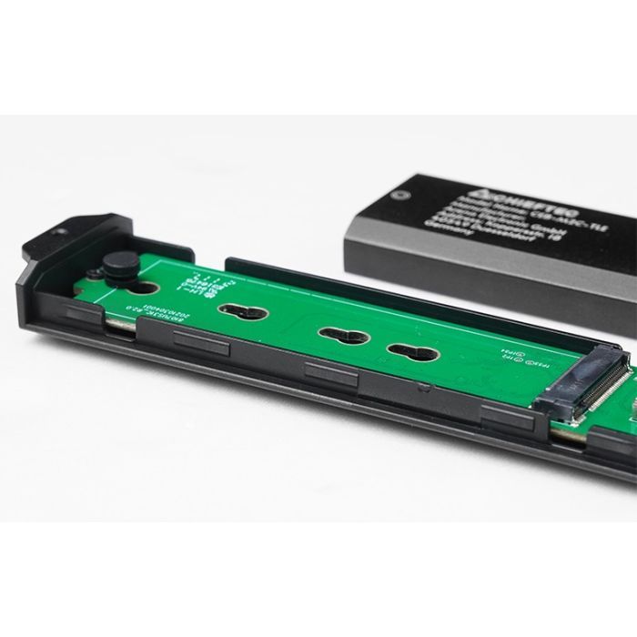 Карман внешний Chieftec M.2 PCIe NVMe/SATA SSD CEB-M2C-TLE USB 3.2 Gen2 Type-C Tool-Less Alum/Plastic (CEB-M2C-TLE) изображение 4