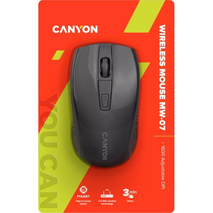 Мышка Canyon MW-7 Wireless Black (CNE-CMSW07B) изображение 6