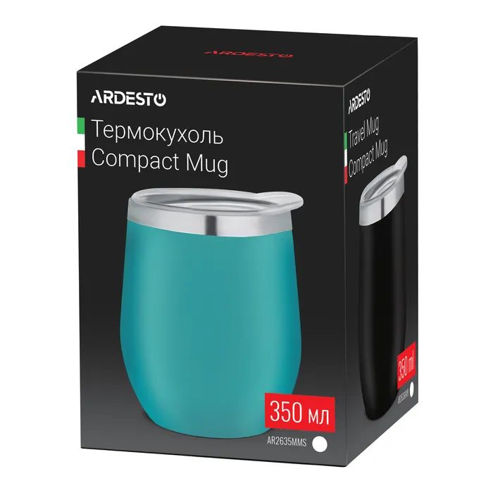 Термокружка Ardesto Compact Mug 350 мл White (AR2635MMW) зображення 7