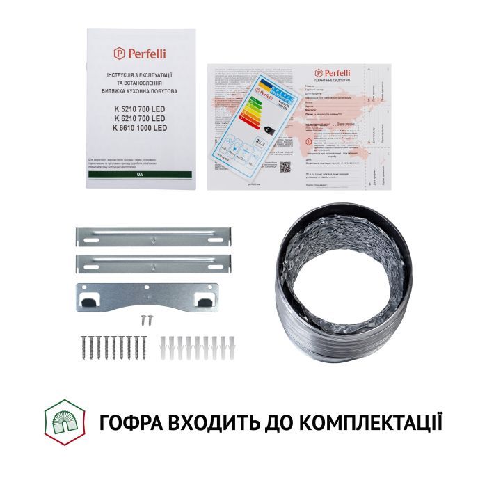 Вытяжка кухонная Perfelli K 6610 I 1000 LED изображение 11