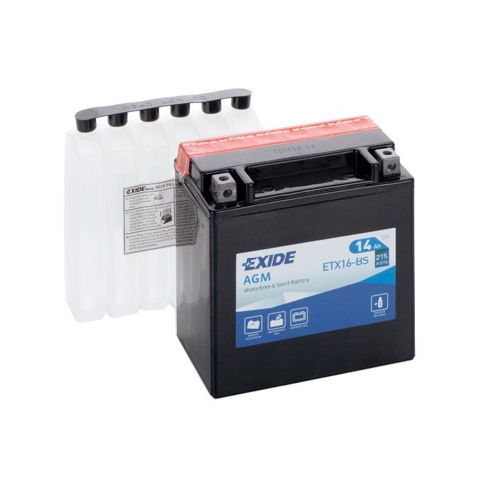Аккумулятор автомобильный EXIDE AGM 14Ah (+/-) (215EN) (ETX16-BS)