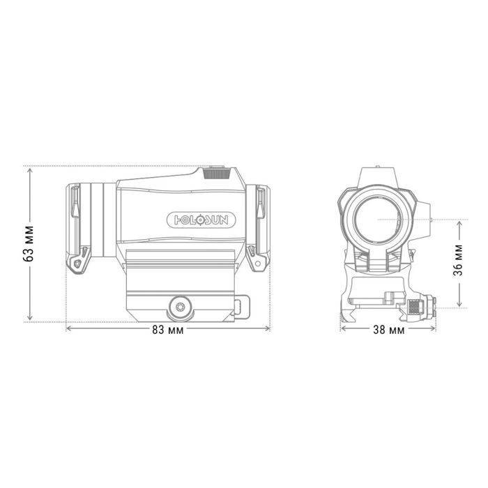 Коллиматорный прицел Holosun HE515CT-GR (747015) изображение 5