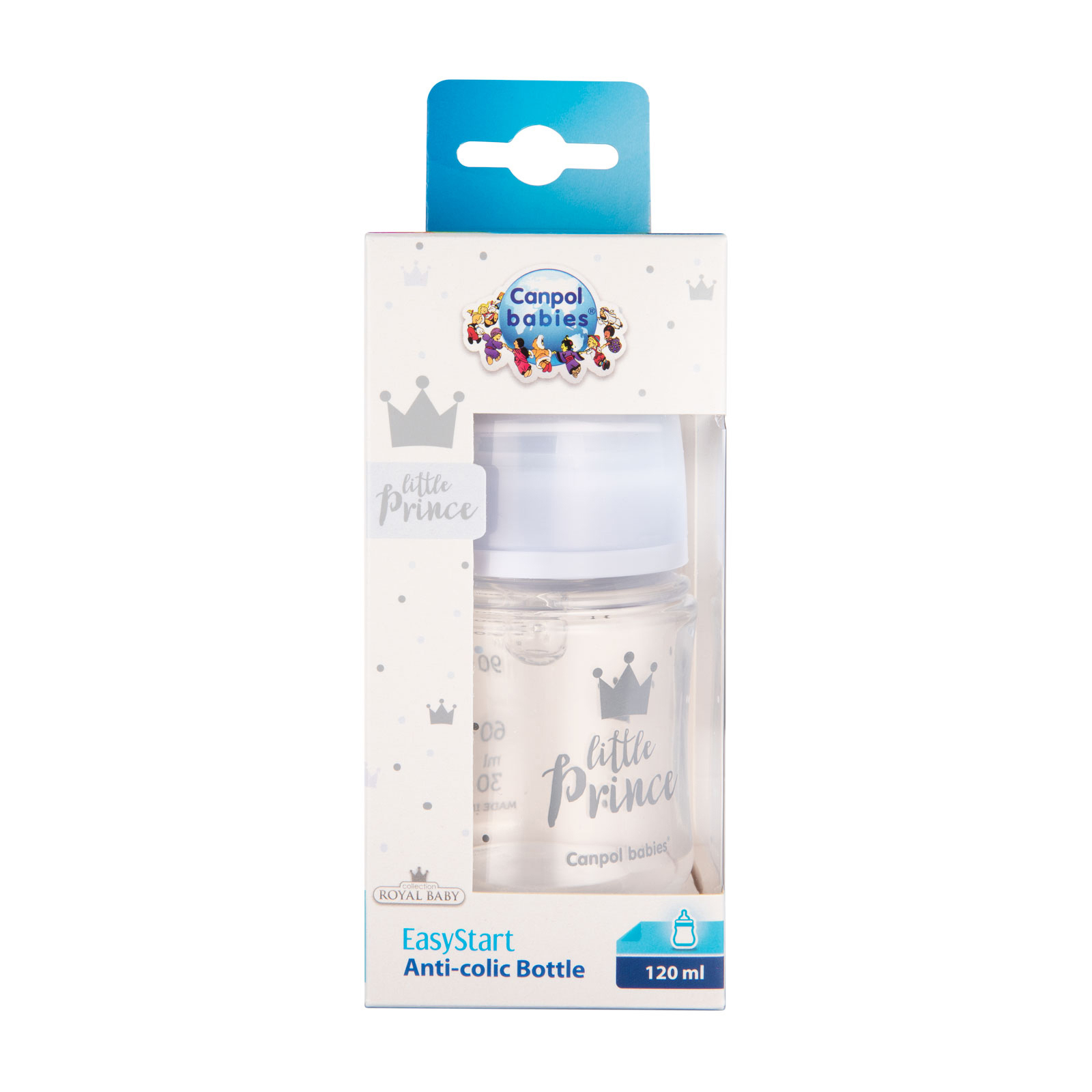Пляшечка для годування Canpol babies Royal Baby з широким отвором 240 мл Синя (35/234_blu) зображення 2