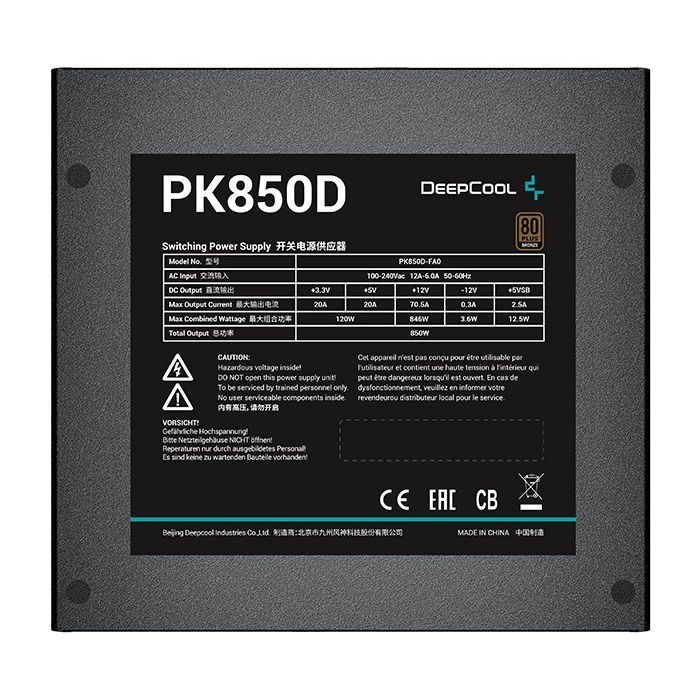 Блок питания Deepcool 850W PK850D (R-PK850D-FA0B-EU) изображение 6