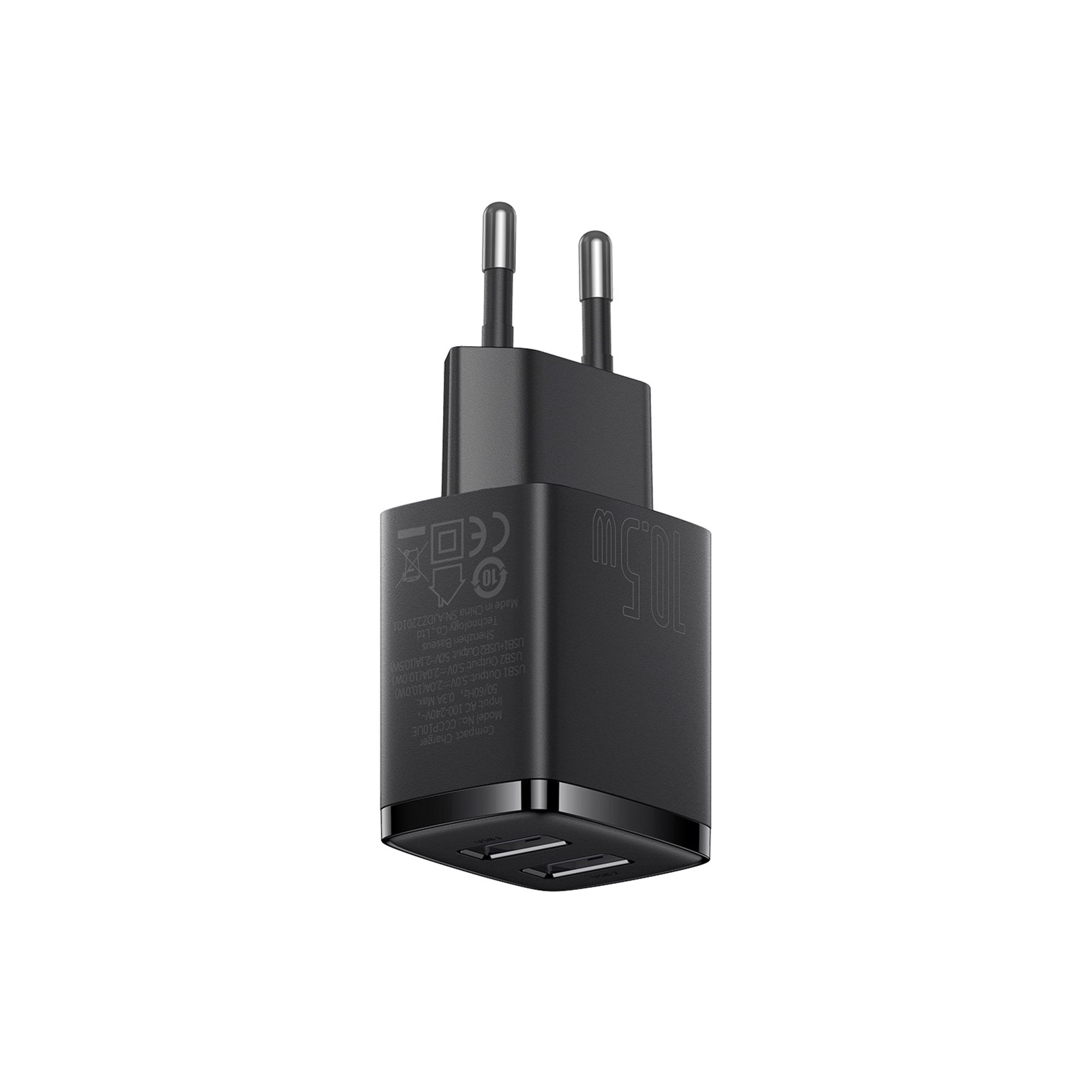 Зарядний пристрій Baseus Compact Charger 2U Black (CCXJ010201) зображення 4