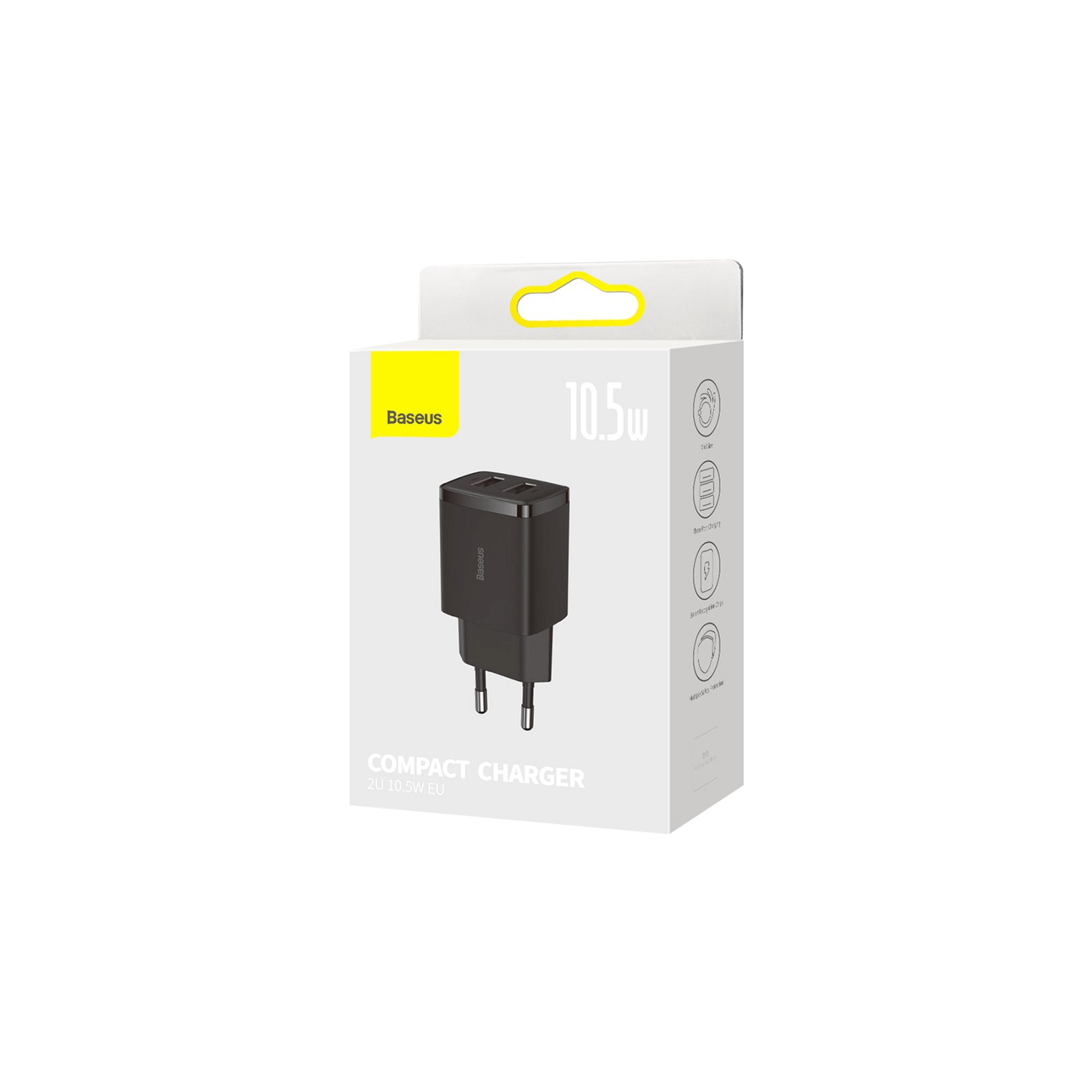 Зарядное устройство Baseus Compact Charger 2U Black (CCXJ010201) изображение 8