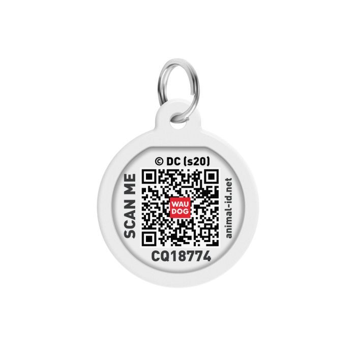 Адресник для тварин WAUDOG Smart ID з QR паспортом "Супермен Америка" коло 30 мм (230-1010) зображення 3