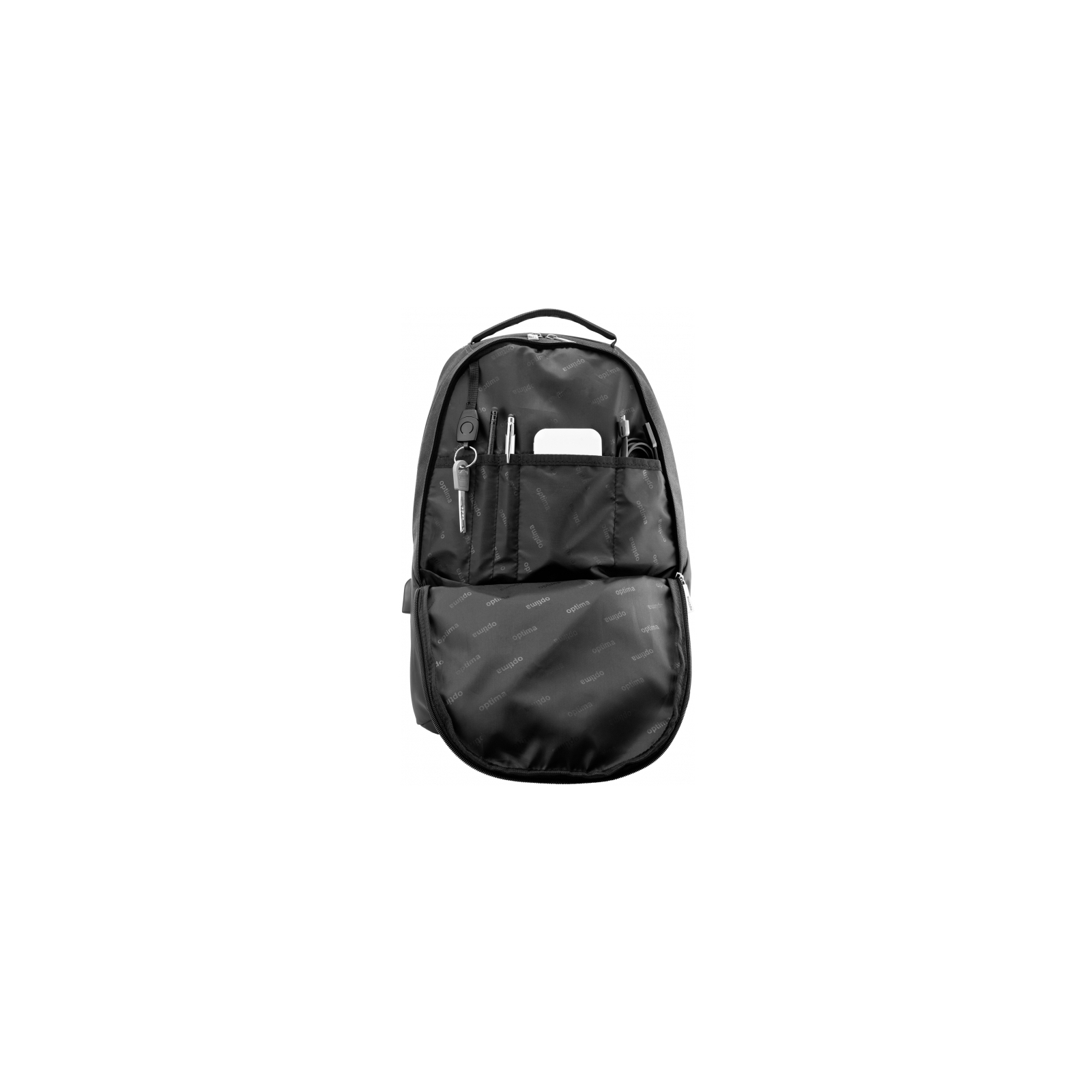 Рюкзак шкільний Optima 17.5" Techno унісекс 0.7 кг 16-25 л Коричневий з виділеними елементами (O96910-01) зображення 4