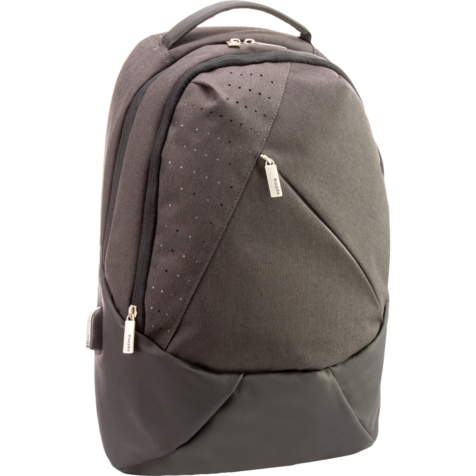 Рюкзак шкільний Optima 17.5" Techno унісекс 0.7 кг 16-25 л Коричневий з виділеними елементами (O96910-01)