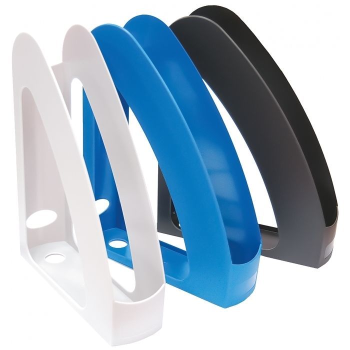 Лоток для бумаг Economix вертикальный с передней стенкой Радуга пластик, серый (E80531-10)