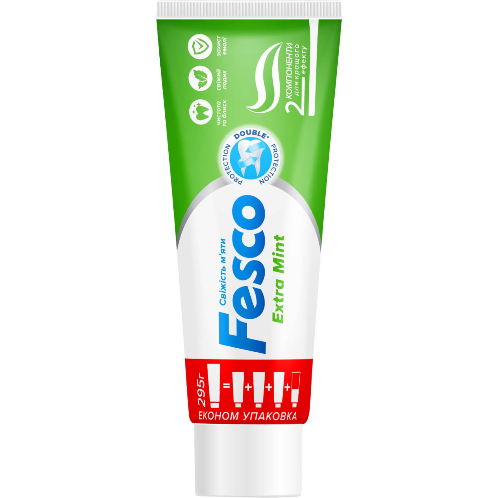 Зубна паста Fesco Extra Mint Свіжість м'яти 250 мл (4823098414094)