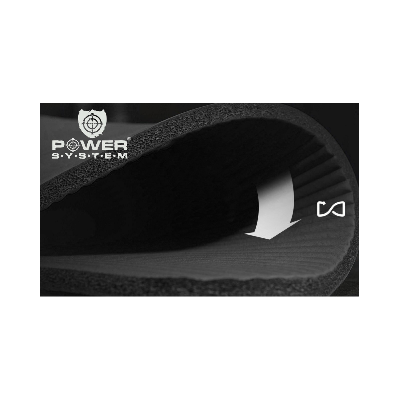 Килимок для йоги Power System PS-4017 NBR Fitness Yoga Mat Plus 180 х 61 х 1 см Black (PS-4017_Black) зображення 9