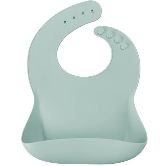 Слинявчик MinikOiOi силіконовий 100% Basics-Bib 2 шт (River Green/Powder Grey) (101020067) зображення 3