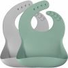Слинявчик MinikOiOi силіконовий 100% Basics-Bib 2 шт (River Green/Powder Grey) (101020067)
