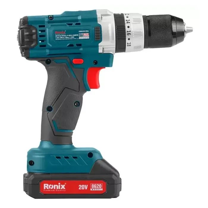 Шуруповерт Ronix аккумуляторный 20В, 1.5Ah x 2 (8620)
