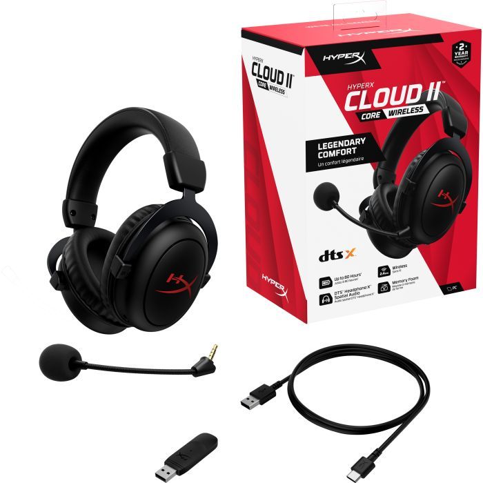Навушники HyperX Cloud II Core Wireless Black (6Y2G8AA) зображення 7