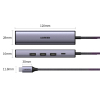 Концентратор Ugreen USB 3.0 Type-C to 3xUSB 3.0 + RJ45 1000M CM475 grey (20932) изображение 3