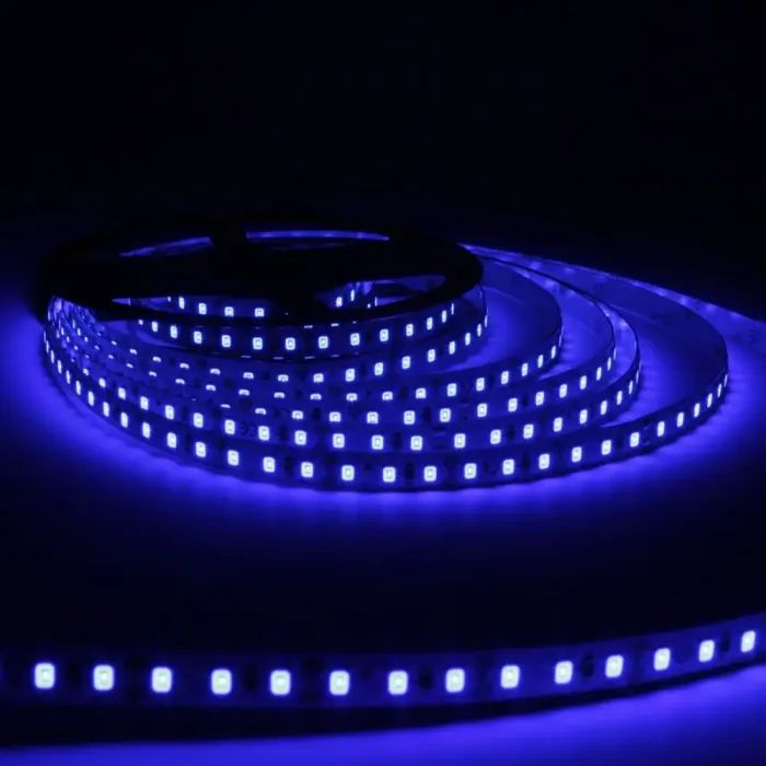 Світлодіодна стрічка LED-STIL 9,6 Вт/м 2835 120 діодів IP33 12 Вольт 130 lm СИНІЙ колір свічення (DFN2835-120A-IP33-B) зображення 4