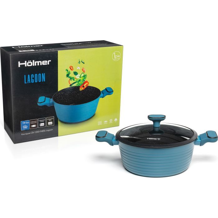 Кастрюля Hölmer Lagoon кована з кришкою 5 л (CR-1350-FABSL Lagoon) изображение 7
