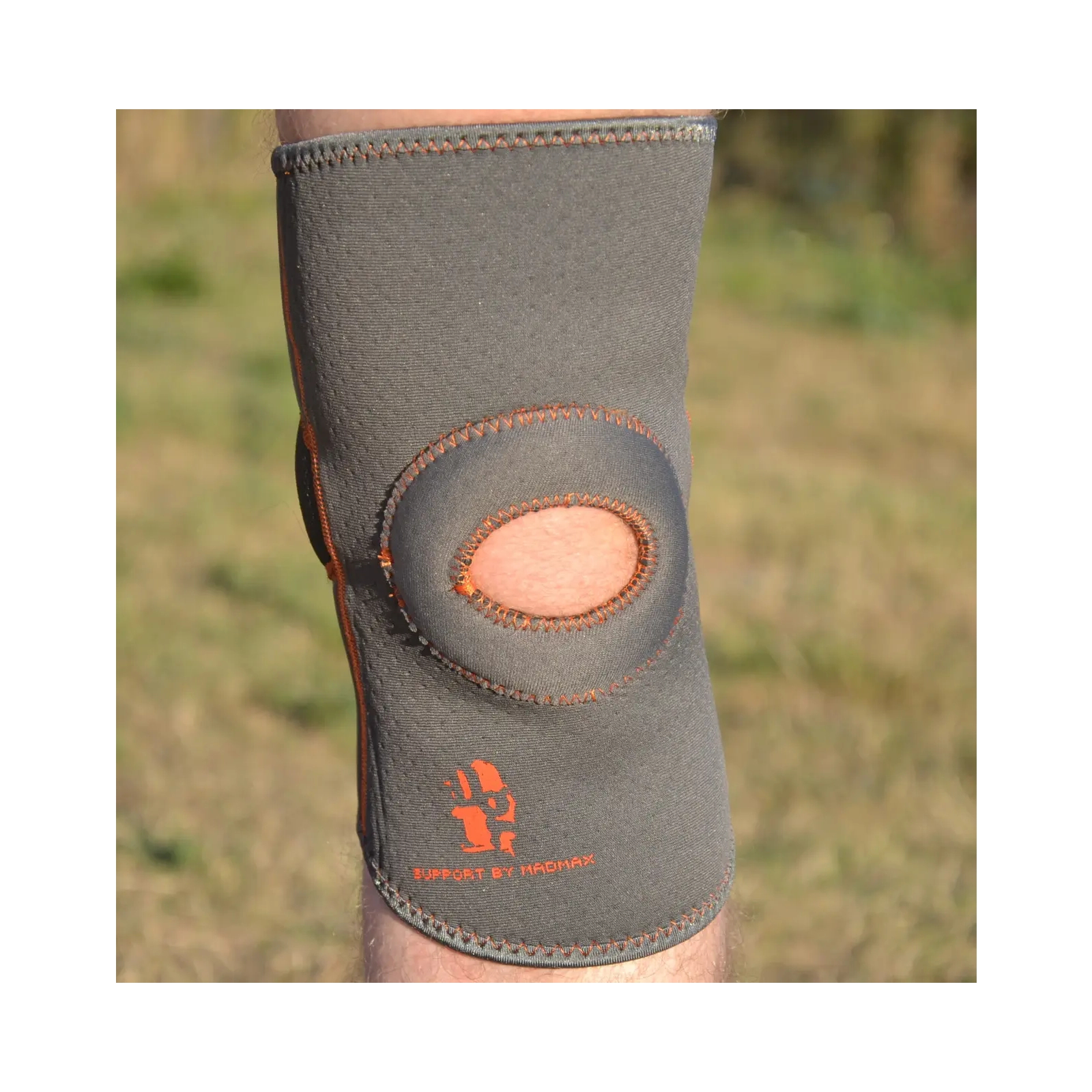 Фіксатор коліна MadMax MFA-297 Knee Support with Patella Stabilizer Dark Grey/Orange L (MFA-297_L) зображення 5