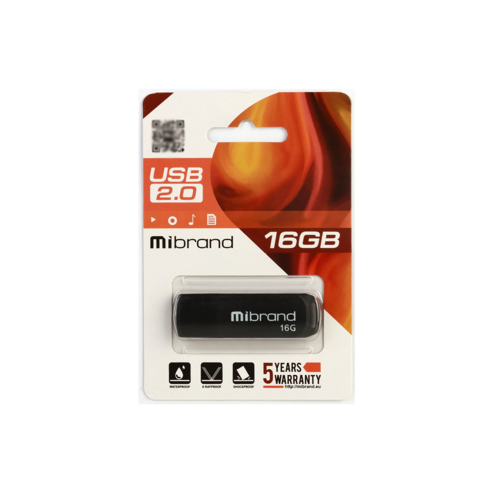 USB флеш накопитель Mibrand 16GB Mink Black USB 2.0 (MI2.0/MI16P4B) изображение 2
