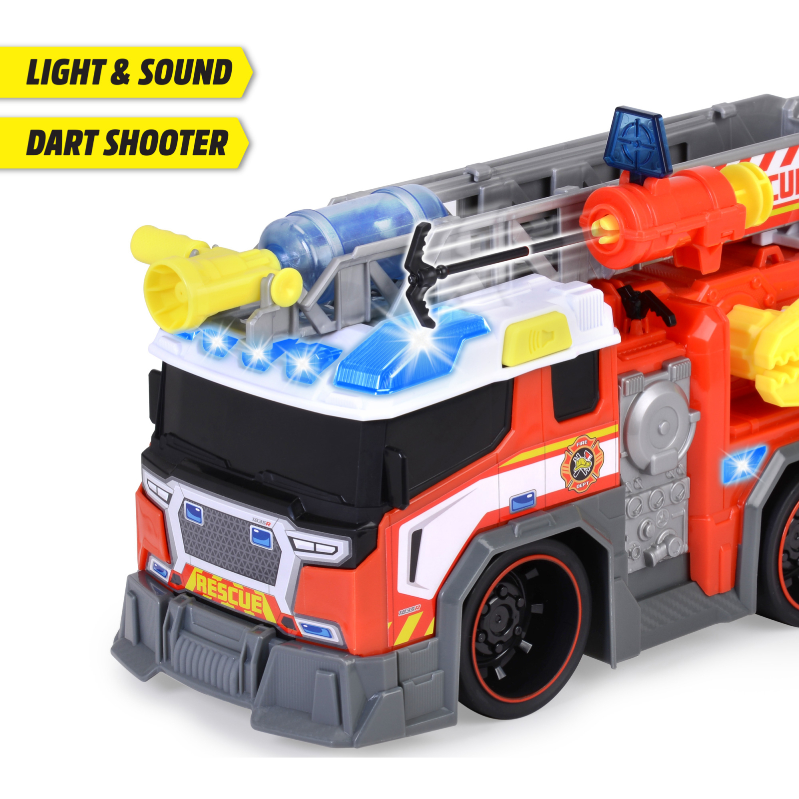 Спецтехніка Dickie Toys Пожежна машина Борець з вогнем зі звуком та світловими ефектами 46 см (3307000) зображення 4