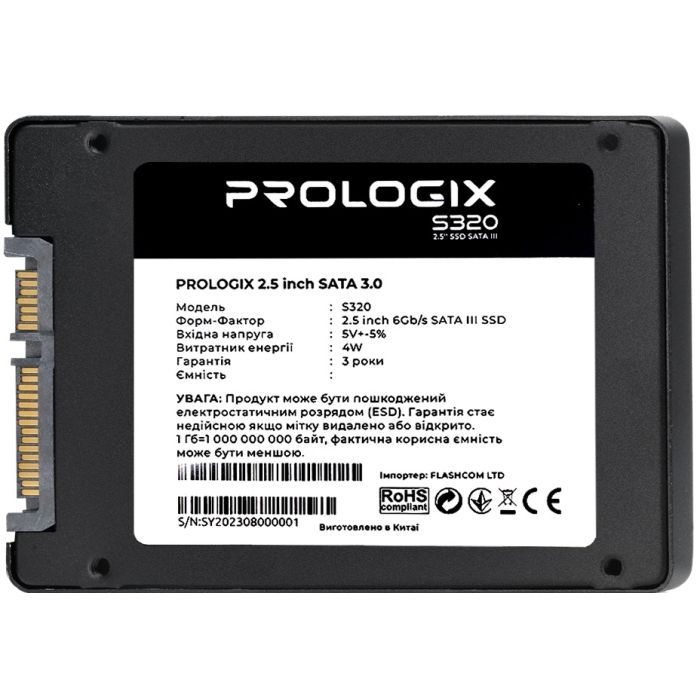Накопитель SSD 2.5" 240GB Prologix (PRO240GS320) изображение 3