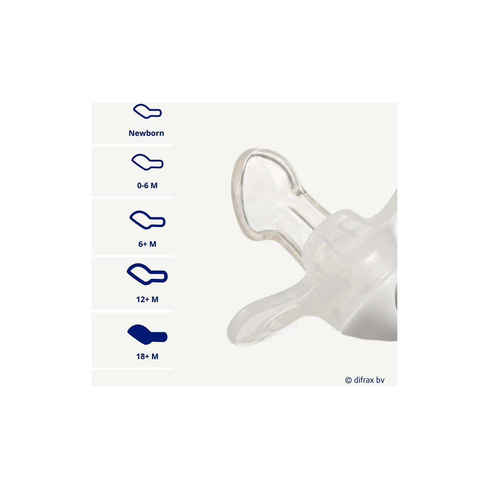 Пустушка Difrax Dental, 6+ міс (800 Clay) зображення 2