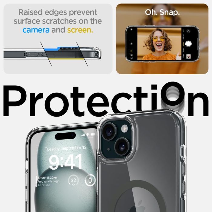 Чехол для мобильного телефона Spigen Apple iPhone 15 Ultra Hybrid MagFit Graphite (ACS06804) изображение 7