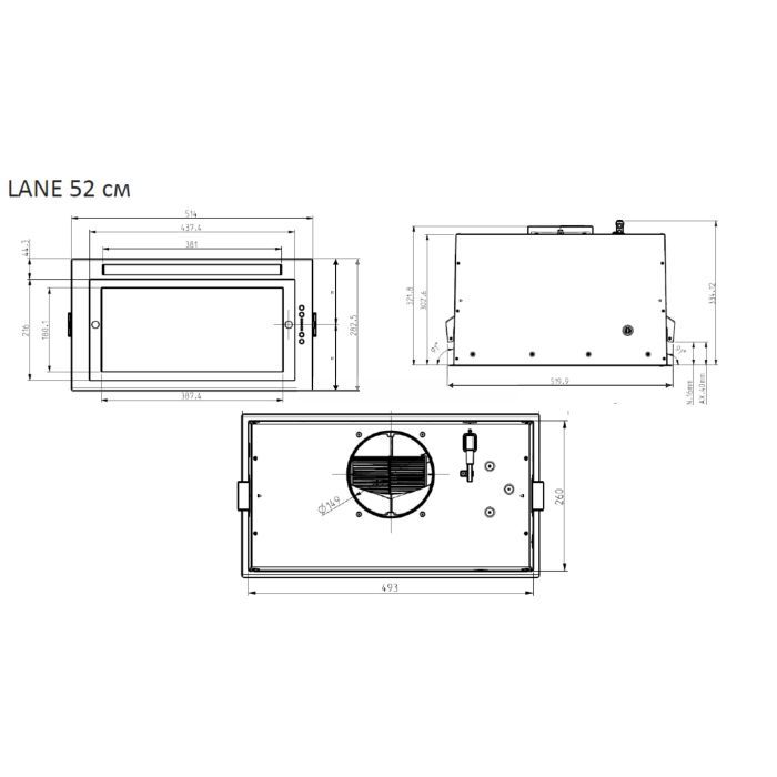 Вытяжка кухонная Elica LANE BL MAT/A/52 изображение 12
