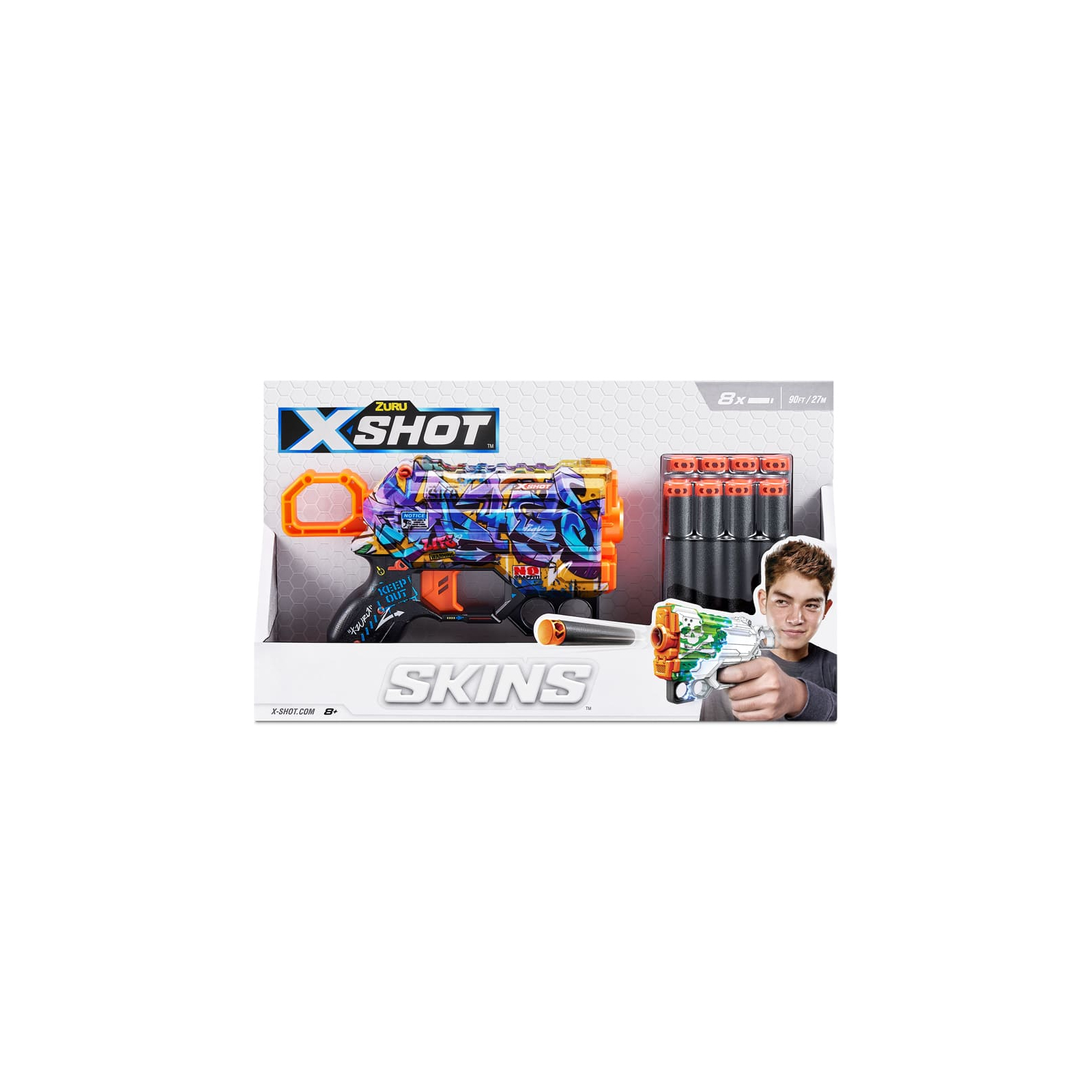 Іграшкова зброя Zuru X-Shot Швидкострільний бластер Skins Menace Spray Tag (8 патронів) (36515D) зображення 3