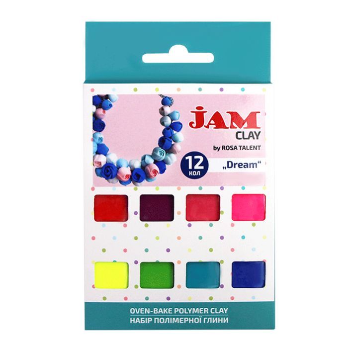 Пластика Jam Clay Rosa Talent Dream 12 шт х 20 г (4823098521020)