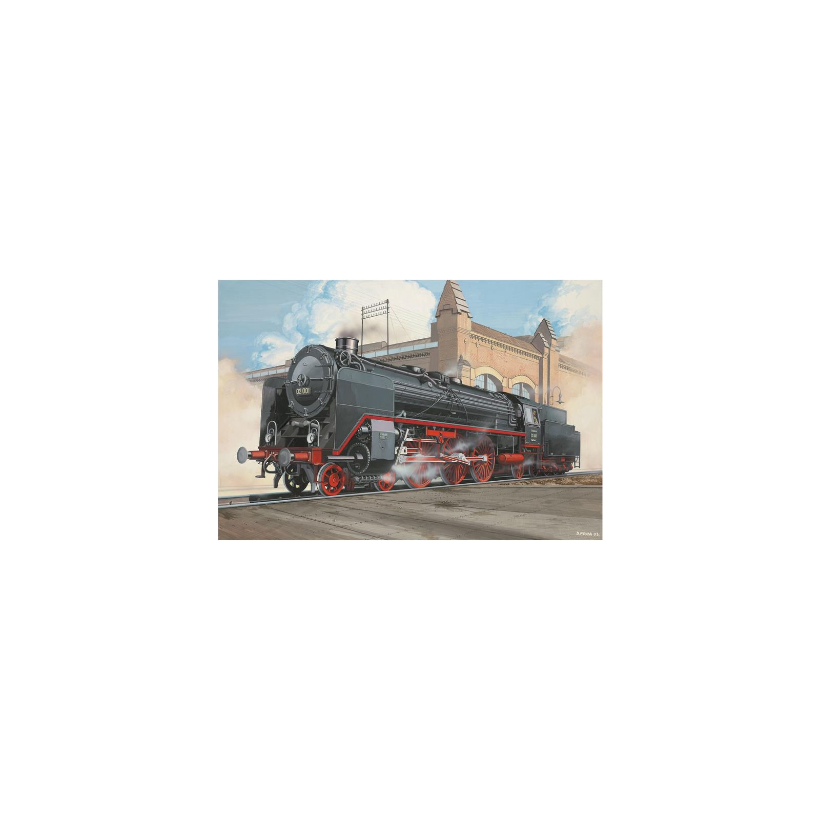 Збірна модель Revell Експрес локомотив BR02 з тендером 2'2'T30 рівень 4 масштаб 1:87 (RVL-02171) зображення 10