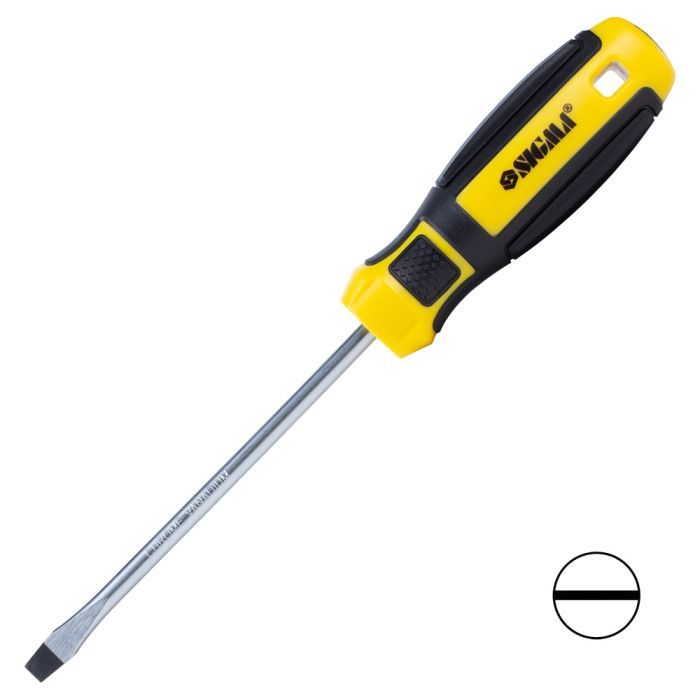 Отвертка Sigma шлицевая SL 6.0x125мм CrV Mega (4009261)