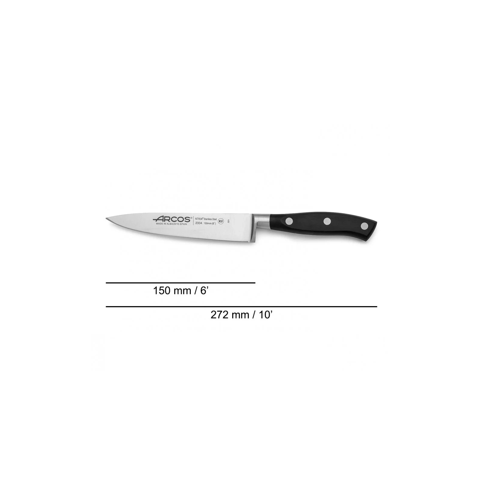 Кухонный нож Arcos Riviera поварський 150 мм (233400) изображение 2