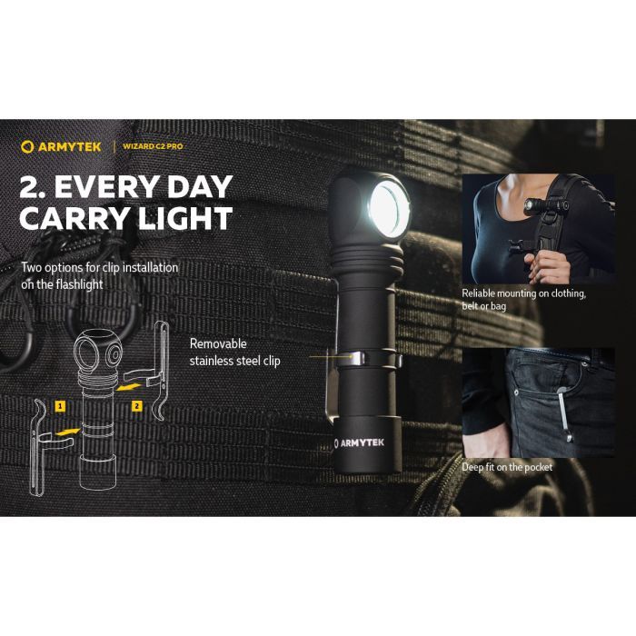 Фонарь Armytek Wizard C2 Pro Marnet USB Warm (F08701W) изображение 11