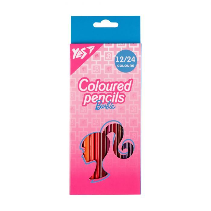 Олівці кольорові Yes Barbie (рожевий) двосторонні 12 шт. 24 кол (290747)