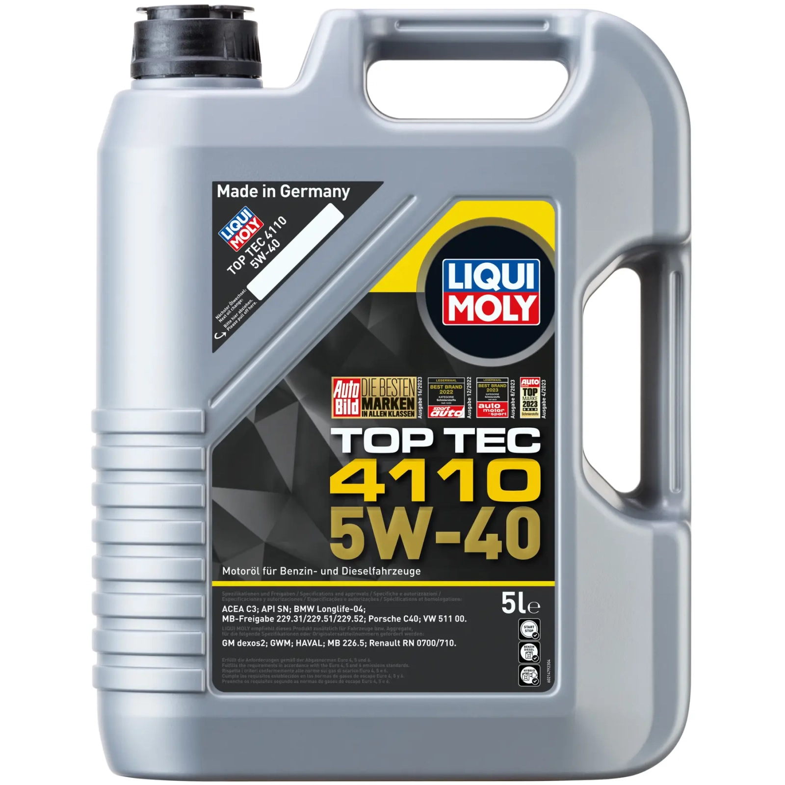 Моторное масло Liqui Moly TOP TEC 4110 5W-40 5л (21479)