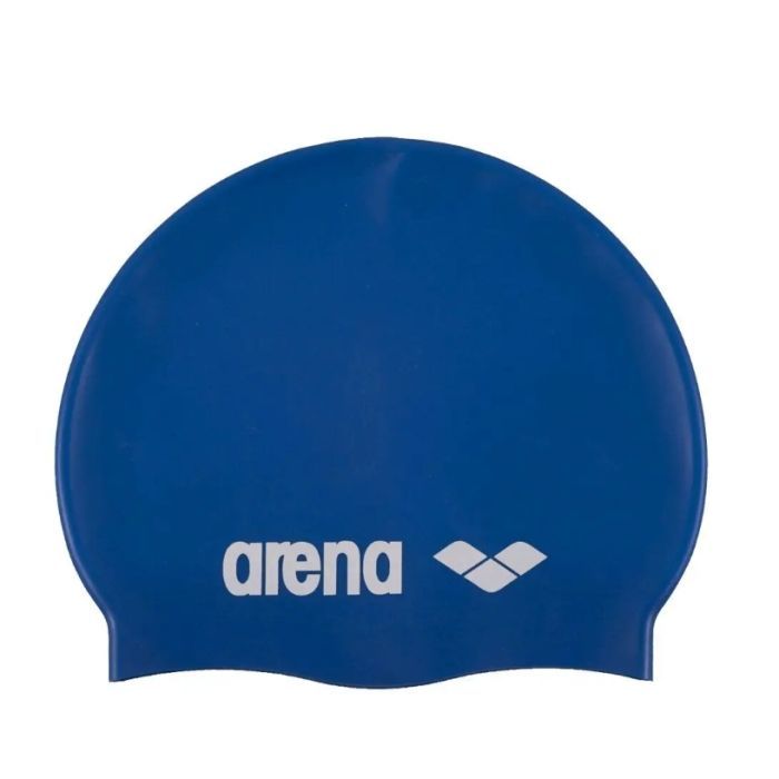 Шапка для плавания Arena Classic Silicone 91662-077 синій, білий Уні OSFM (3468335299150)