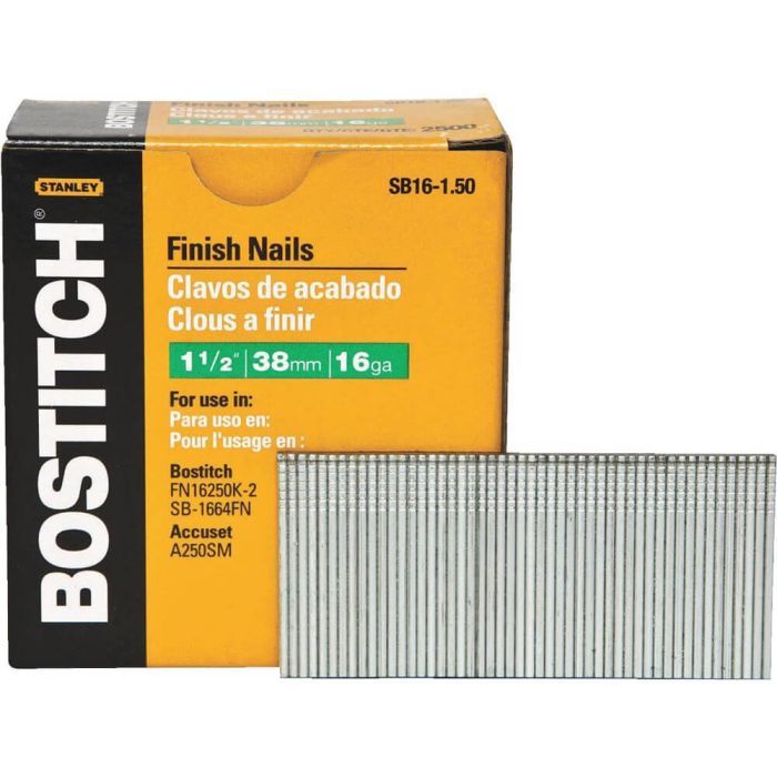 Цвяхи Bostitch оздоблювальні, тип "SB16", L=38 мм, капелюшок 3.0 мм, 2500 шт (SB16-1.50) зображення 4