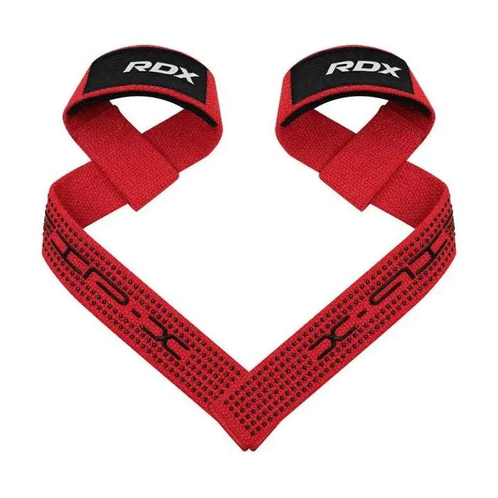 Кистьові лямки RDX S4 Gym Cotton Gel Straps Red Plus (WAC-S4R+) зображення 3
