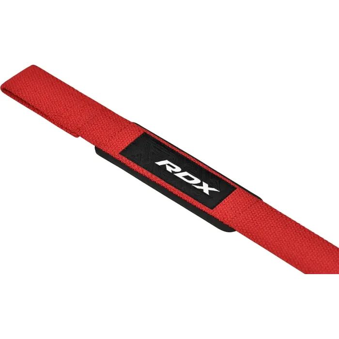Кистьові лямки RDX S4 Gym Cotton Gel Straps Red Plus (WAC-S4R+) зображення 4