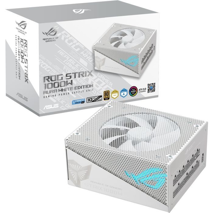 Блок живлення ASUS 1000W ROG Strix PCIE5 Gold Aura White Edition (90YE00P5-B0NA00) зображення 10