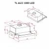 Вытяжка кухонная Perfelli TL 6622 Full BL 1000 LED изображение 12